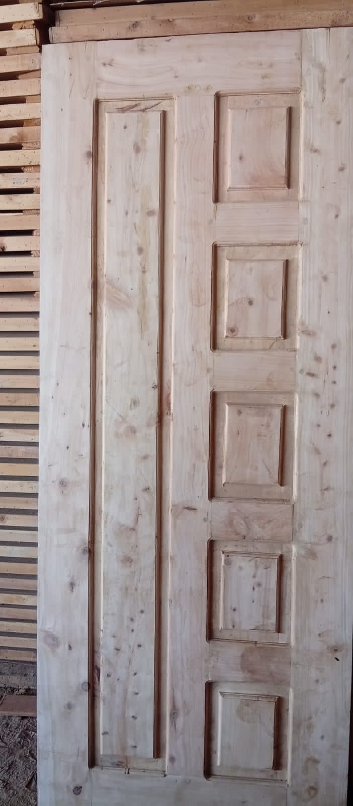 6 Panel pure cyprus solid door